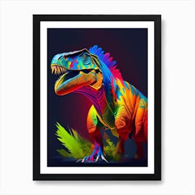 Nigersaurus 1 Primary Colours Dinosaur Art Print