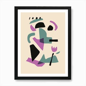 Matisse Flower Abstract Shapes Art Print