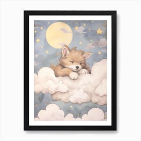 Sleeping Baby Wolf 5 Art Print