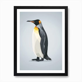 King Penguin Carcass Island Minimalist Illustration 1 Art Print