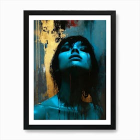 Blue And Gold 1 Art Print