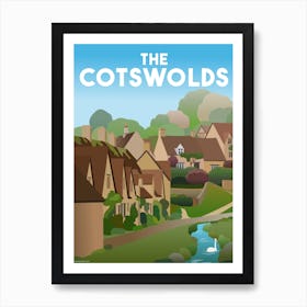 The Cotswolds Bibury Cottages England Art Print