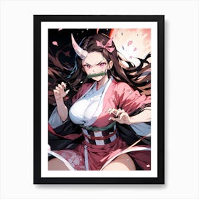 Demon Slayer Nezuko Kamado (158) 1 Art Print