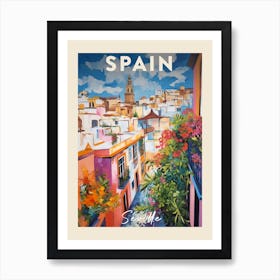 Seville Spain 3 Fauvist Painting Travel Poster Art Print