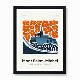 Travel Mont Saint Michel Normandy France Abstract Gallery Art Print