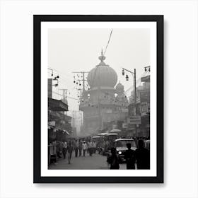 Delhi, India, Black And White Old Photo 1 Art Print