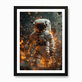 Fantasy Whimsical Astronaut 3 Art Print