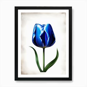 blue tulip art Art Print