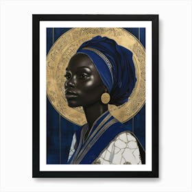 Blue Woman 13 Art Print