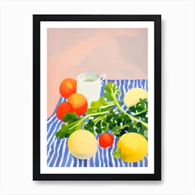 Rapini Tablescape vegetable Art Print