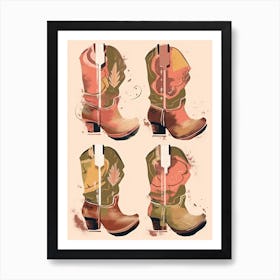 Cowboy Boots 1 Art Print