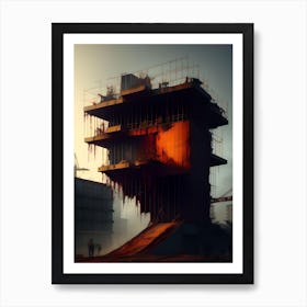 City Under Construction Art Print