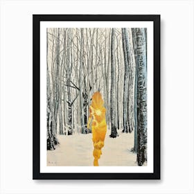Out Of The Woods Surreal Woman Who Is Sunshine Art Print