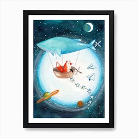 Zeppelin Whale Art Print