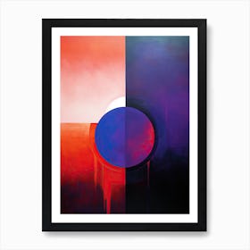 Purple and Red Bauhaus Art Print