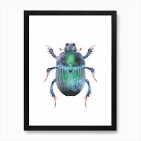 Watercolour Beetle Insect Print Art Print