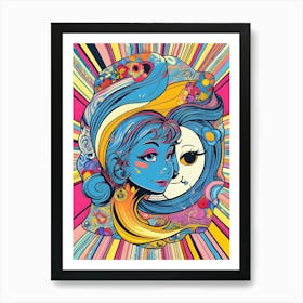 Psychedelic Girl Art Print