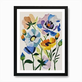 Painted Florals Lisianthus 3 Art Print