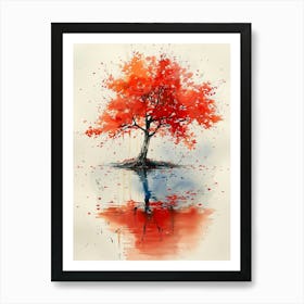 Tree In Water 1 Art Print