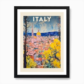 Siena Italy 3 Fauvist Painting Travel Poster Art Print