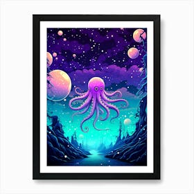 Octopus In The Sea Art Print