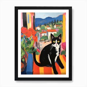 Painting Of A Cat In Cortona Italy 1 Póster