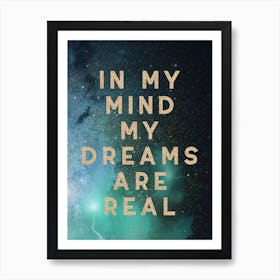 Dreams Gold Art Print