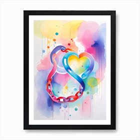 Heart And Chain Art Print