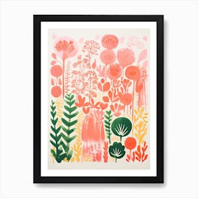 Humboldt Botanical Gardens Abstract Riso Style 4 Art Print