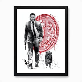 Lone Hitman And Cub Art Print