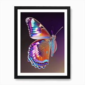Painted Lady Butterfly Holographic 1 Art Print