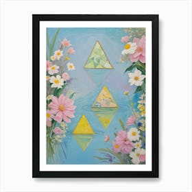 Three Triangles In The Water Art Print