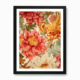 Floral Wallpaper 202 Art Print