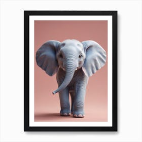 Cute Baby Elephant Nursery Ilustration (28) Art Print