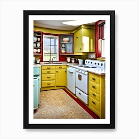 Retro Kitchen 1 Art Print