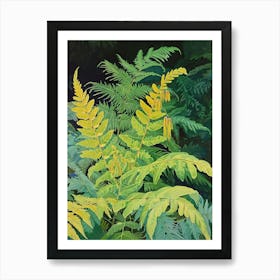 Japanese Tassel Fern Painting 1 Poster