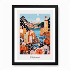 Poster Of Portovenere, Italy, Illustration In The Style Of Pop Art 3 Art Print