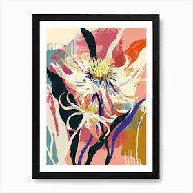 Colourful Flower Illustration Asters 7 Art Print