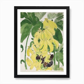 Cherries Fruit Drawing 2 Art Print