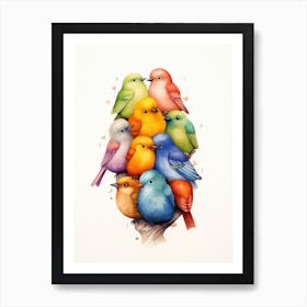 Colorful Birds 1 Art Print