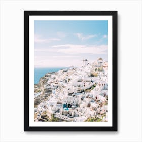 Oia Town On Santorini Art Print