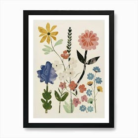 Painted Florals Prairie Clover 4 Art Print