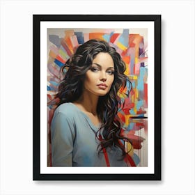 Woman With Long Hair Art Print