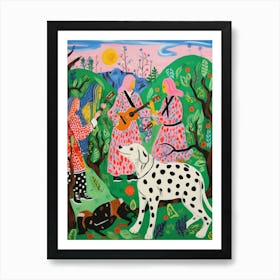 Maximalist Animal Painting Dalmatian 1 Art Print
