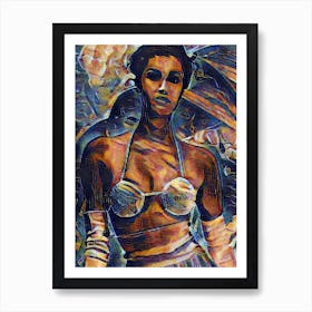 Portrait of Woman In A Bikini Art Print