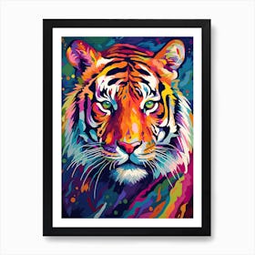 Tiger Art In Fauvism Style 3 Art Print