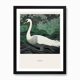 Ohara Koson Inspired Bird Painting Swan 1 Poster Art Print