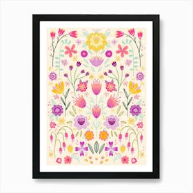 Floral Symmetry Art Print