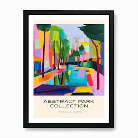 Abstract Park Collection Poster Parc De La Vilette Paris 2 Art Print