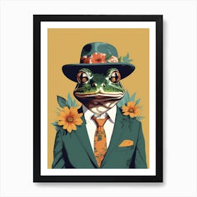 Frog In A Suit (1) Art Print